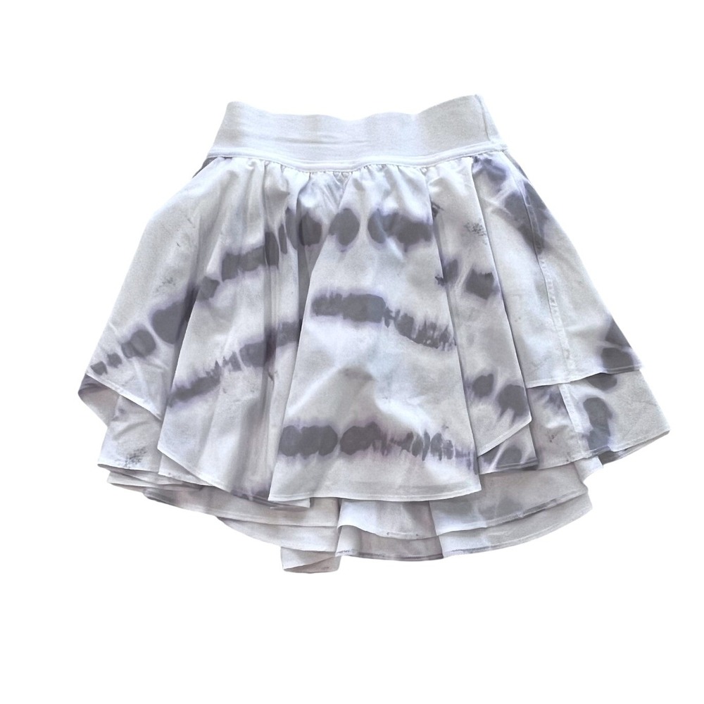 Lululemon Court Rival High-Rise Skirt Skort Tie Dye White Purple Size 2